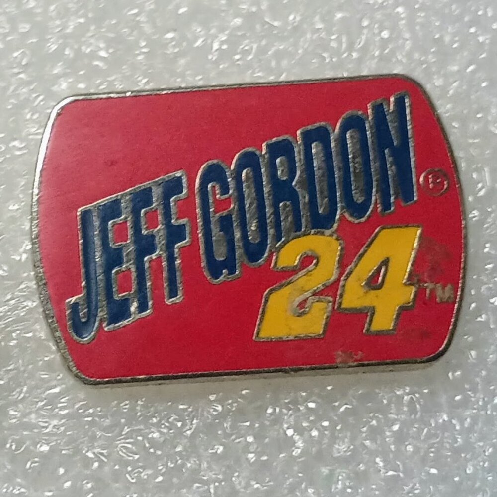 Official NASCAR Buckles of America #24 Jeff Gordon Square Enamel Pin